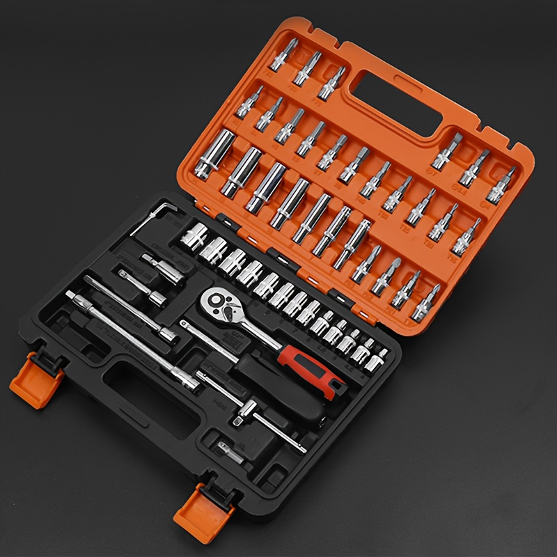 

53pcs Universal Car Repair Tool Kit - Comprehensive Automotive Maintenance Solutions - High-quality, Durable Accessories For Diy Repairs And Everyday Use