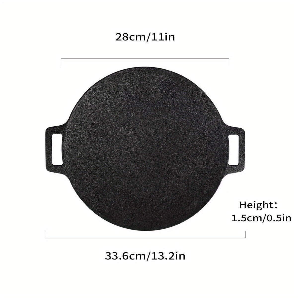 cast iron grill pan for bbq non stick   plate with integrated handles hand wash only suitable for gas   home outdoor cooking multipurpose with 6 layer coating details 1