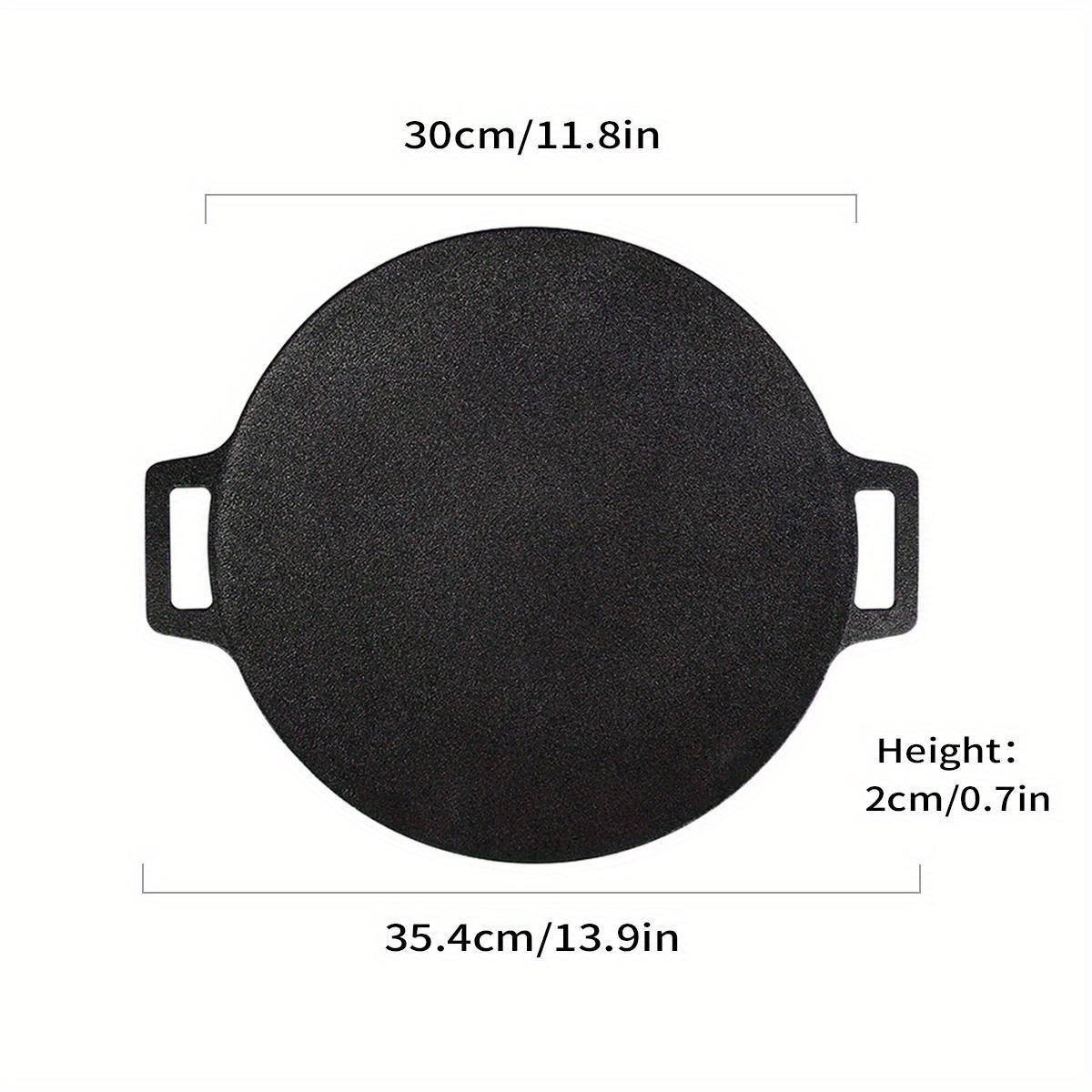 cast iron grill pan for bbq non stick   plate with integrated handles hand wash only suitable for gas   home outdoor cooking multipurpose with 6 layer coating details 2