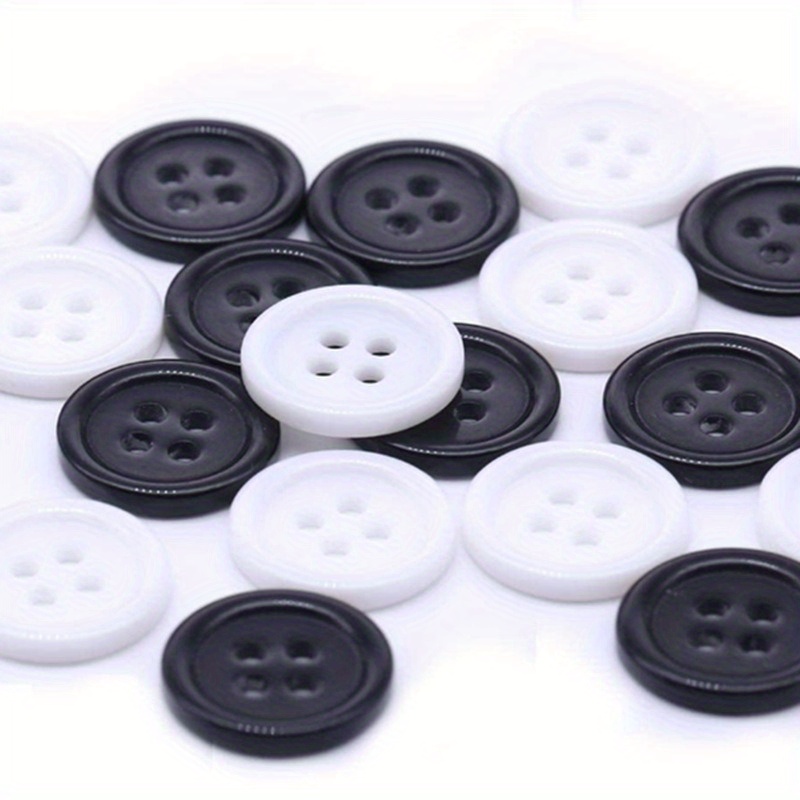 

100pcs Resin Buttons Set - 4-hole Round Sewing Buttons In For Suits, Crafts, And Diy Projects