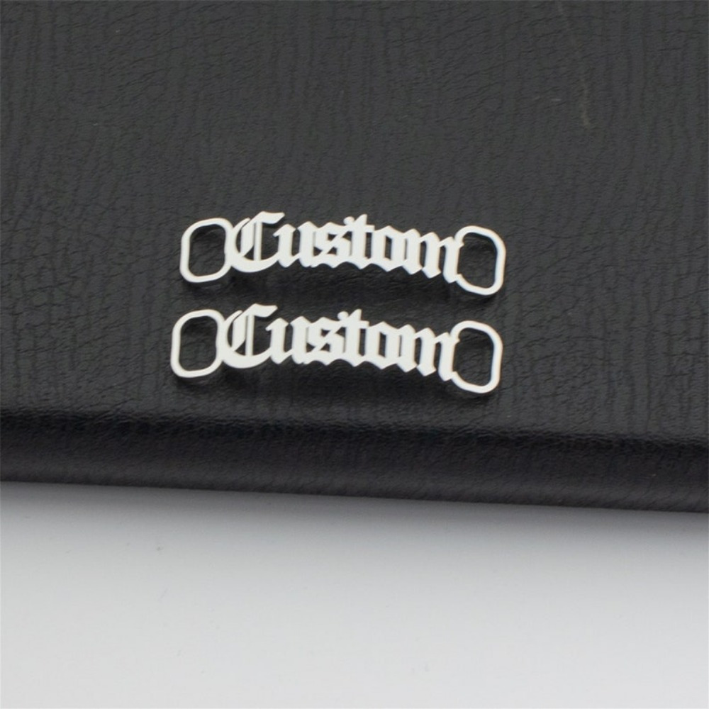 

Custom Name Shoe Charms - 1 Pair, Stainless Steel Personalized Lace Tags For Sneakers & Boots, Jewelry Accessories