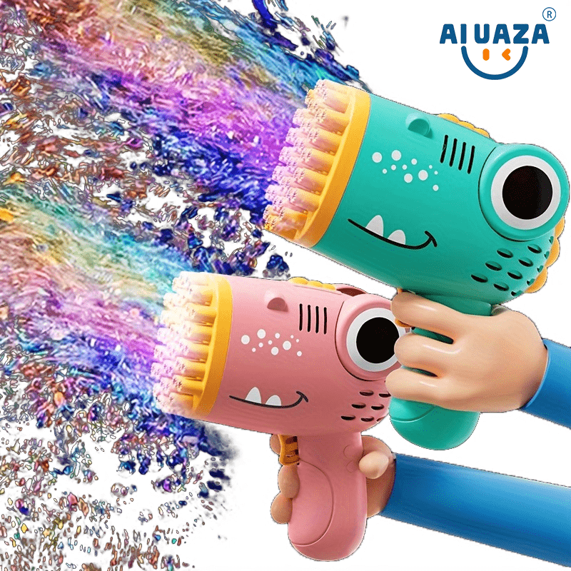 

Aiuaza Dinosaur Bubble Blaster - 40-hole Outdoor Fun For Youngsters Ages 3-6, Perfect Holiday Gift