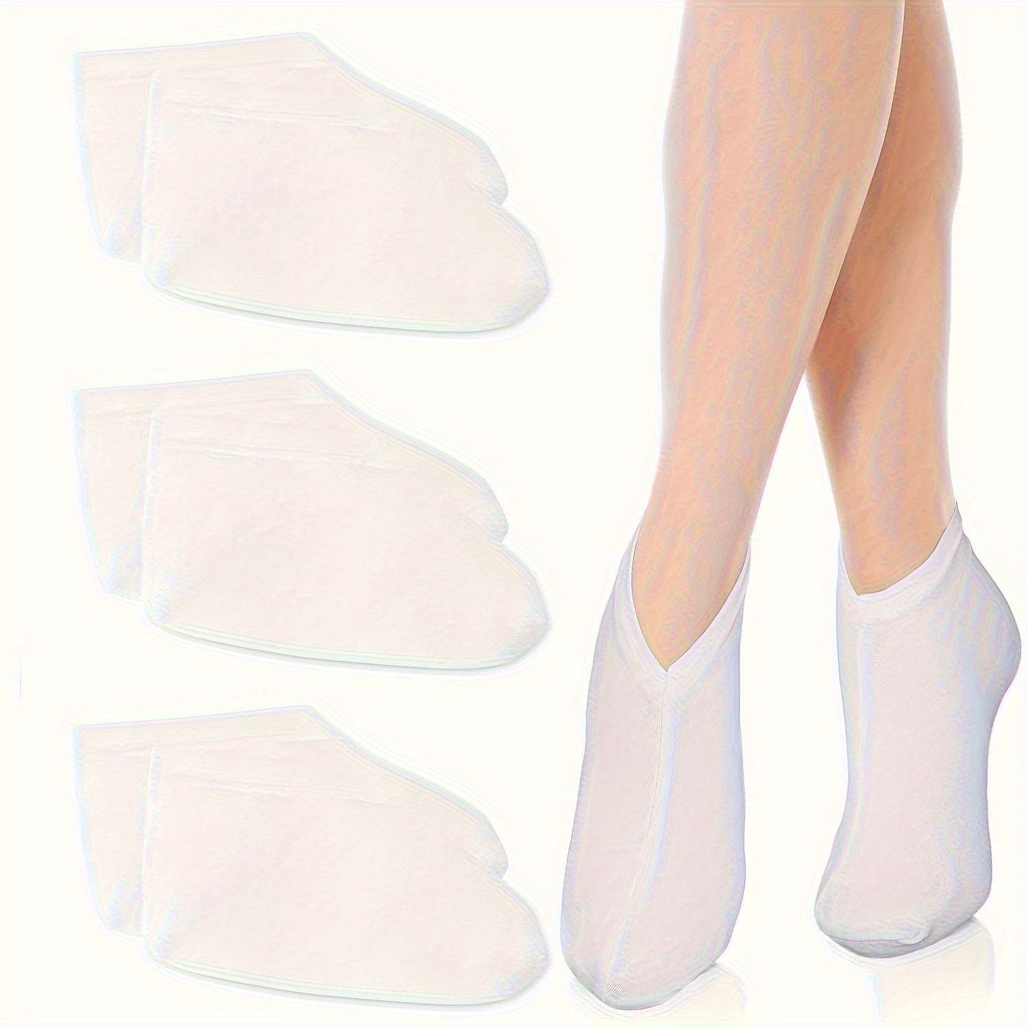 

4pcs Moisturizing Overnight Spa Socks For , Hypoallergenic Cosmetic Moisture Enhancing Socks For Women And Men - White, Moisturizing Foot Socks