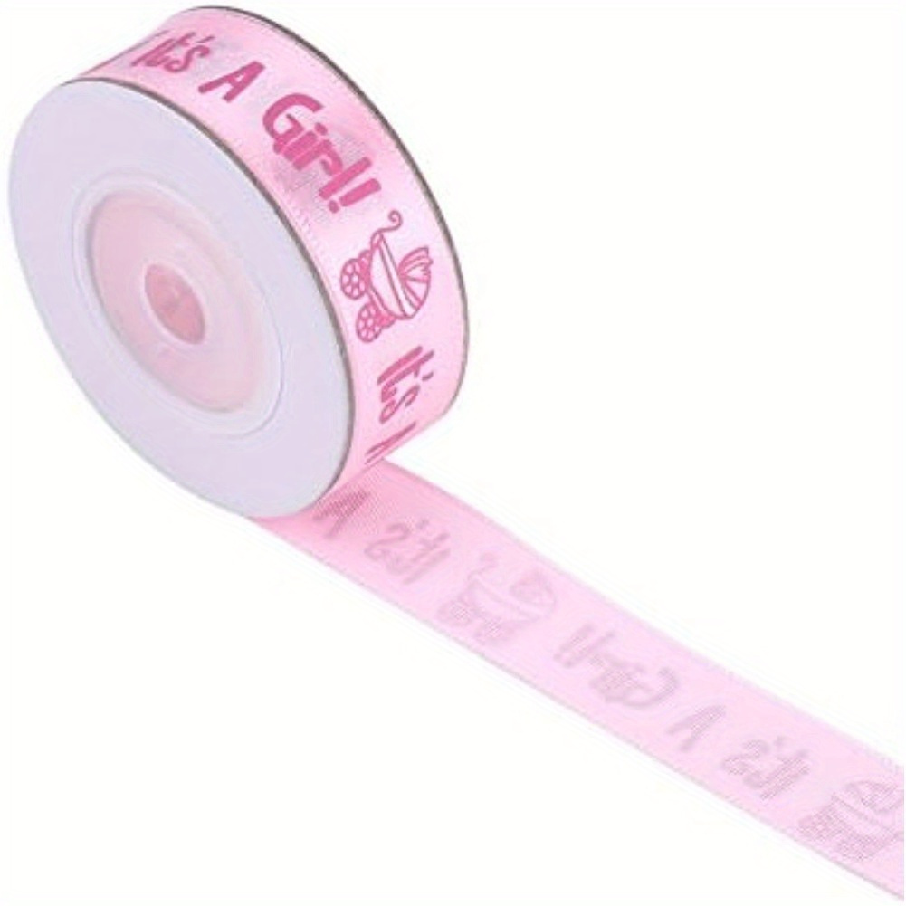 

it's A Boy/girl" Satin Ribbon Roll - 10 Yards, Blue Or Pink, Waterproof Polyester For Baby Showers & Christening Decorations