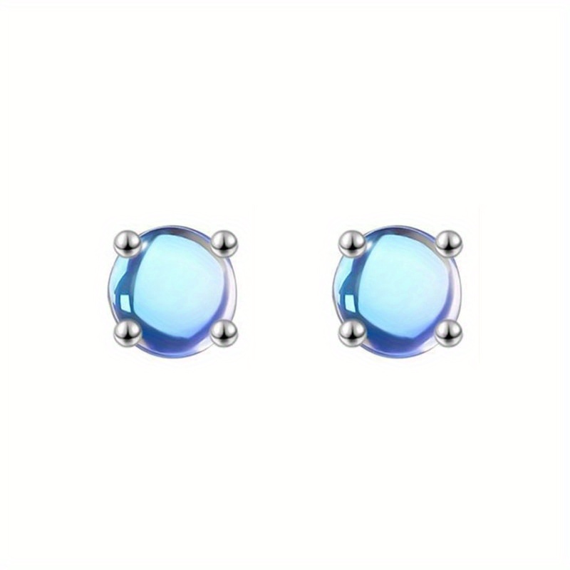 TEMU Elegant 925 Sterling Silvery Earrings With Anti Allergic For Women -1.2g, 0.042oz