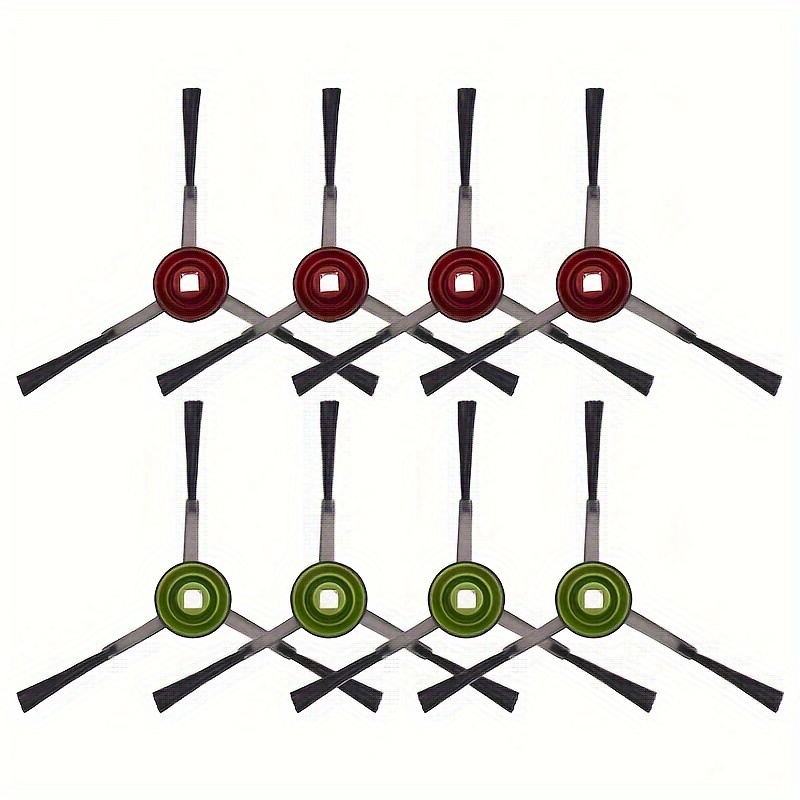 8pcs Side Brush Replacement For 920, 950, T5, T8, T8 Aivi, T9, N7, N8, N8+, N8 Pro Plus, X1 Omni, X1 Turbo, X1 Plus, T10 Plus, N10 Plus, Vacuum Cleaner