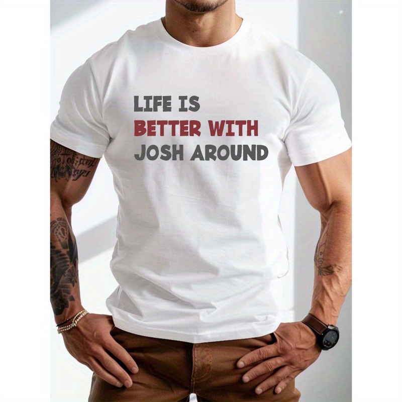

Big & Tall Men's Summer T-shirt - With Graphic, Casual Short Sleeve Tee, Breathable Polyester, Machine Washable, Plus Size