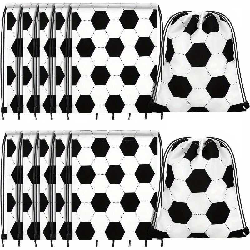 

12pcs Sacs à Dos à Cordon pour Sports - Thèmes de Football, Softball, Basketball & Volleyball - Sacs en Polyester Durable pour Fêtes, Gym, Voyage & Usage Quotidien