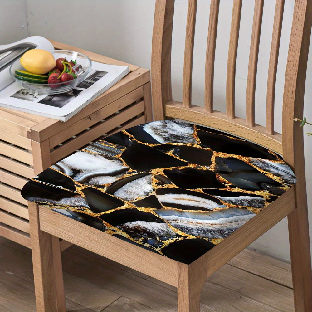 

2/4/6-piece Stretchable Dining Chair Covers With Creative Prints - Elastic Slipcovers For All Seasons, Modern Polyester Fabric, Machine Washable