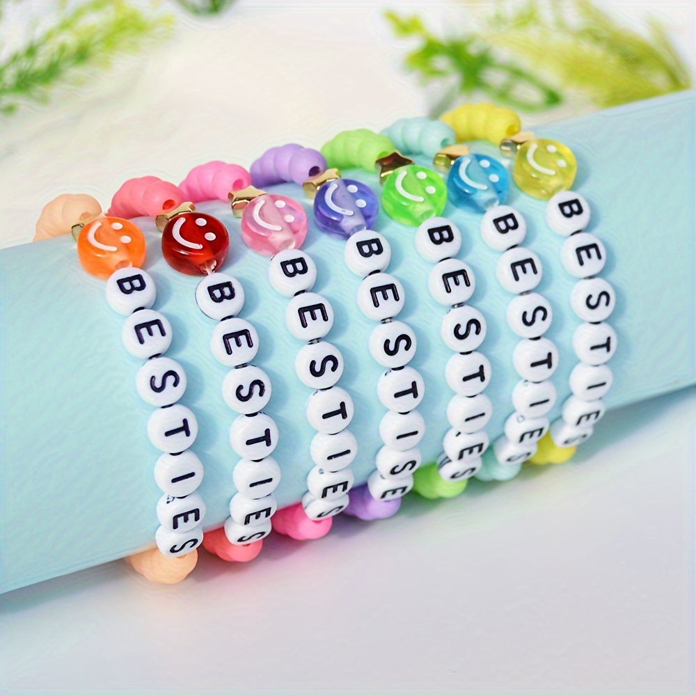 

7pcs Colorful Acrylic Bracelets Set, Stackable Elastic Bracelets Jewelry, Girls Daily Stylish Accessories, Classic Souvenir, Ideal Gift For Christmas, Birthday, Anniversary, Vacation