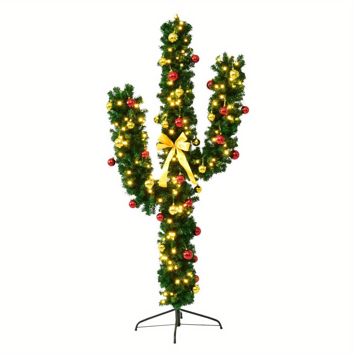 

Costway 7ft Pre-lit Christmas Tree W/led Lights And Ornaments