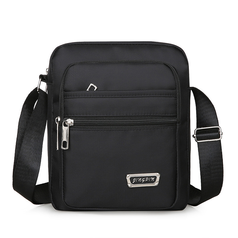 TEMU 1pc 4 Or 6 Zipper Layers Casual Waterproof Slant Shoulder Bag Satchel Bag For Men Women, Simple Business Cash Bag