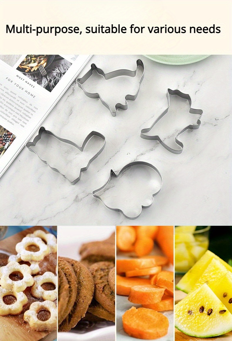 stainless steel cute kitten cookie mold cookie mousse ring cartoon creative baking fruit cutting mold details 1