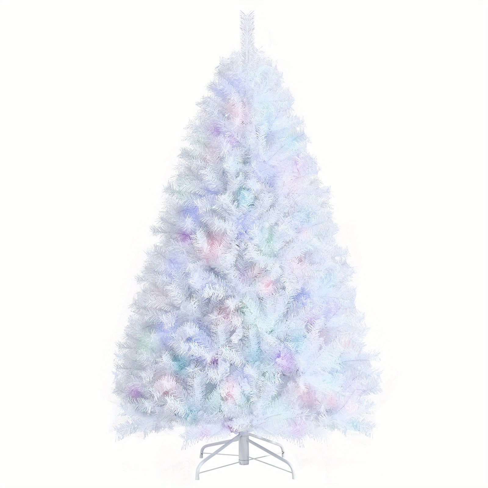 

Costway 6ft White Iridescent Tinsel Artificial Christmas Tree W/ 792 Branch Tips