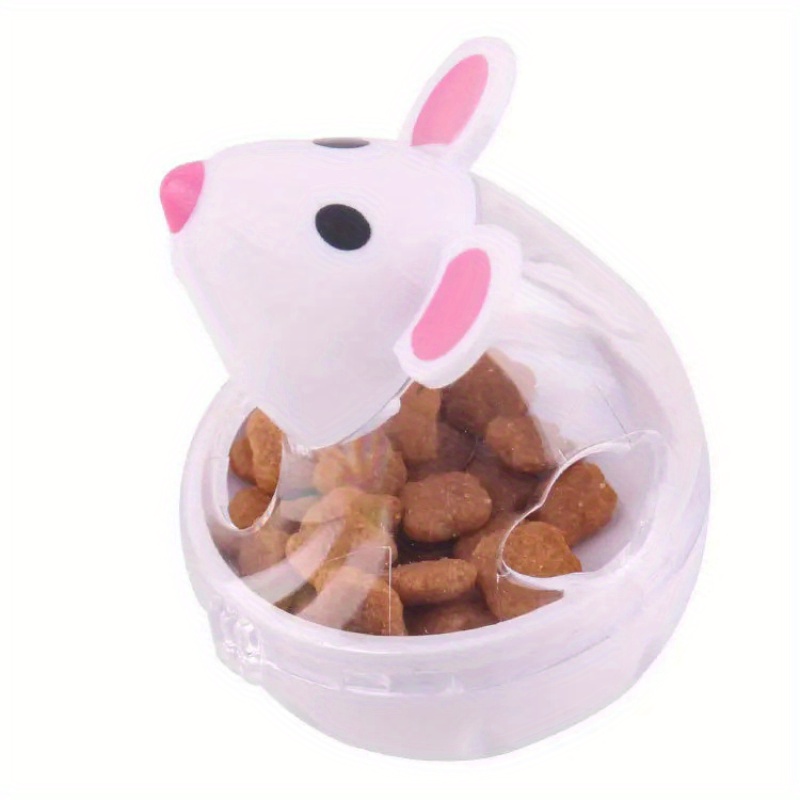 TEMU Cat Mice Food Tumbler Cat Food Toy Ball Interactive Cat Food Feeder Leak Food Interesting Plastic Cat Food Dispenser Treat Toy