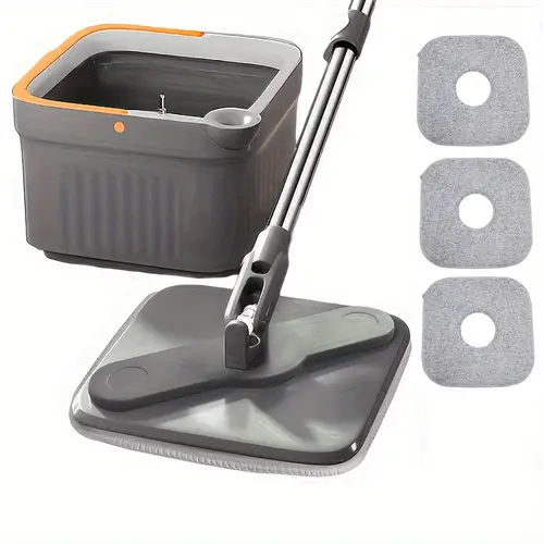 1 set sewage hands mop and bucket set household rotating floor mop lazy mop dust removal mop dry and wet use home kitchen bathroom floor cleaning supplies cleaning tool