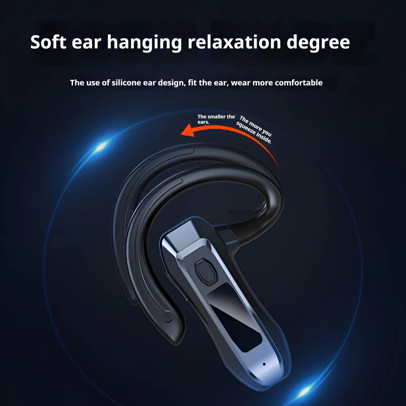 

Single-ear Wireless Headphones Business Driving Headphones Noise Reduction Headphones Sports Earhook Headphones Long Battery Life Unisex