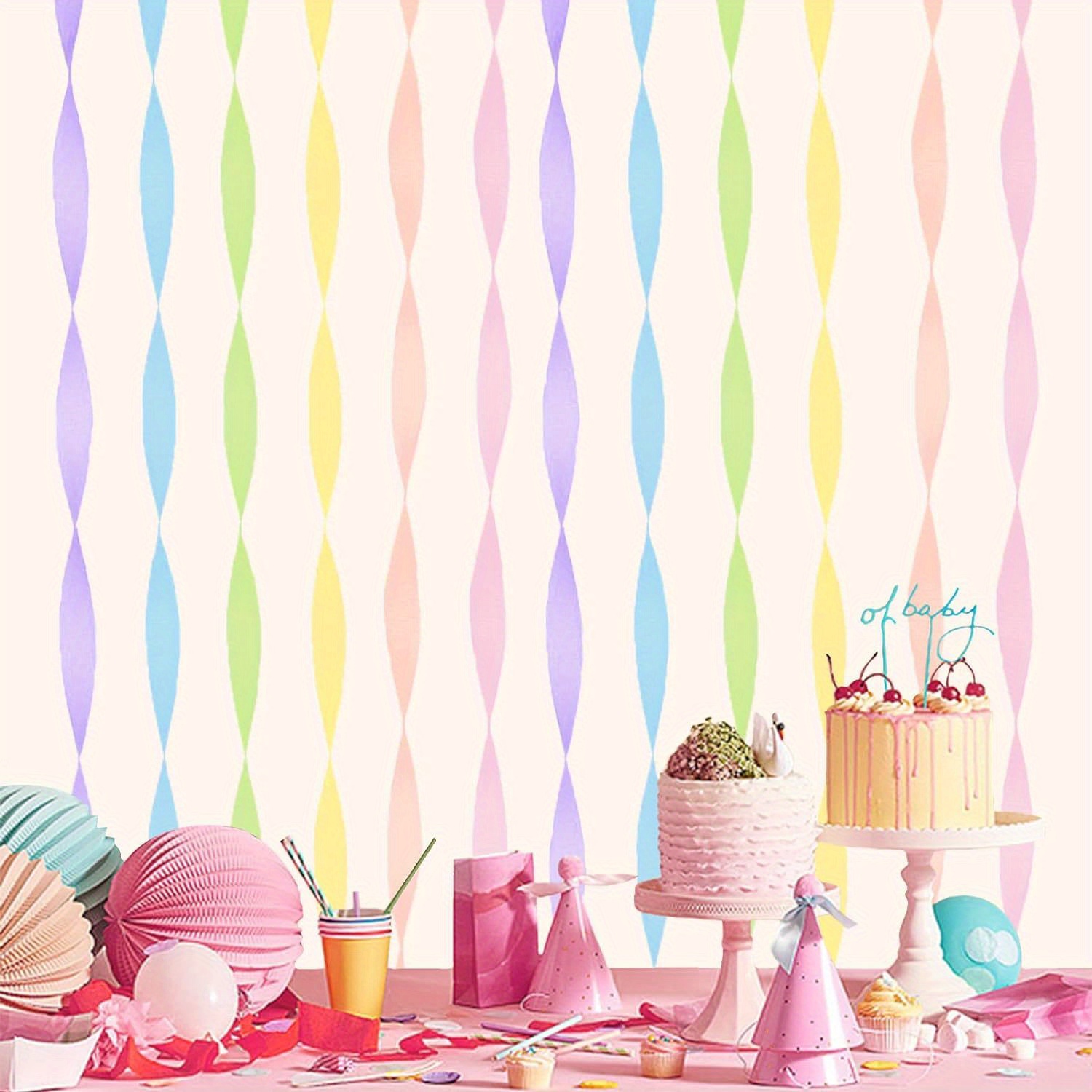 6 Rollen Crepe Papier Slingers - Pastel Kleuren Feestdecoratie - Scheurvaste Streamers Voor Verjaardag Bruiloft Babyshower