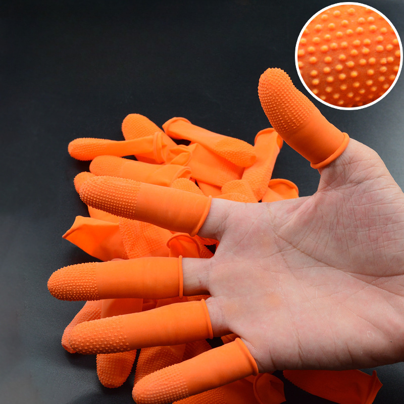 

50pcs Reusable Anti-static Finger Cots - , Non-slip Silicone Rubber Tips For Grip & Protection