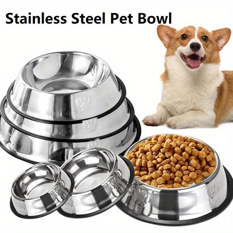 

Stainless Steel Dog Bowl: Anti-gulping Slow Feeder For Safe Washable Pet Food And Water - Suitable For Small, Medium, And Large Dogs