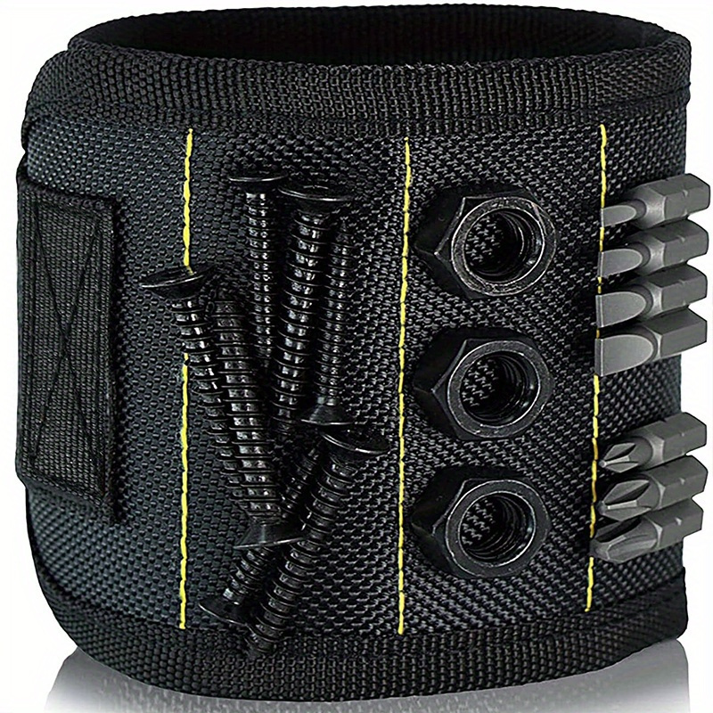 

Magnetic Wristband For Holding Tools, Durable Fabric Construction With Strong Magnets & Adjustable Strap, Includes Portable Carry Bag For Diy Projects & Crafting