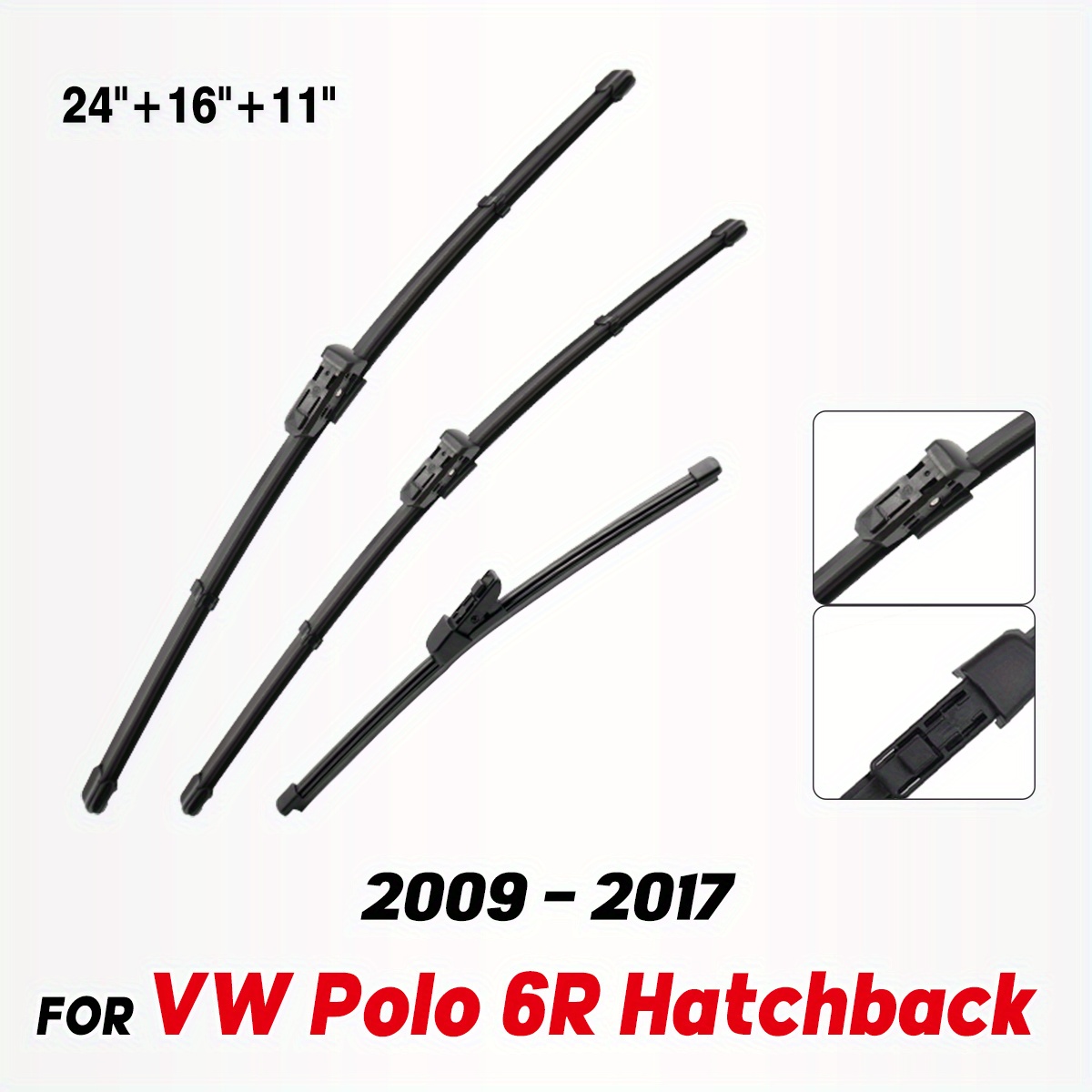 E-shop Wischerblätter LHD Set für VW 6R Kombi 2009 - 2017 Windschutzscheibe Front & , 24"+16"+11