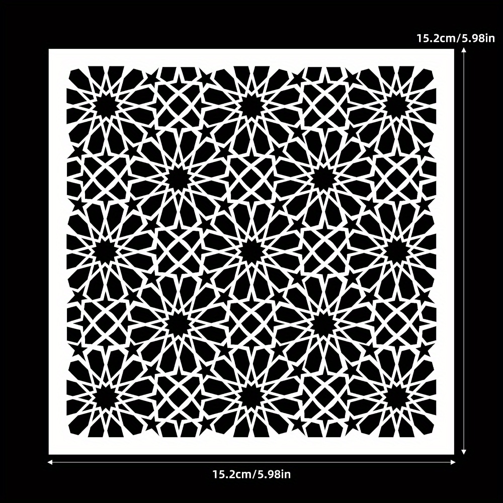 Mangocraft 1pc Daisy Floral Plastic Stencil For Diy Scrapbooking, Greeting Card Decoration, Original Hollow Flower Design Craft Template