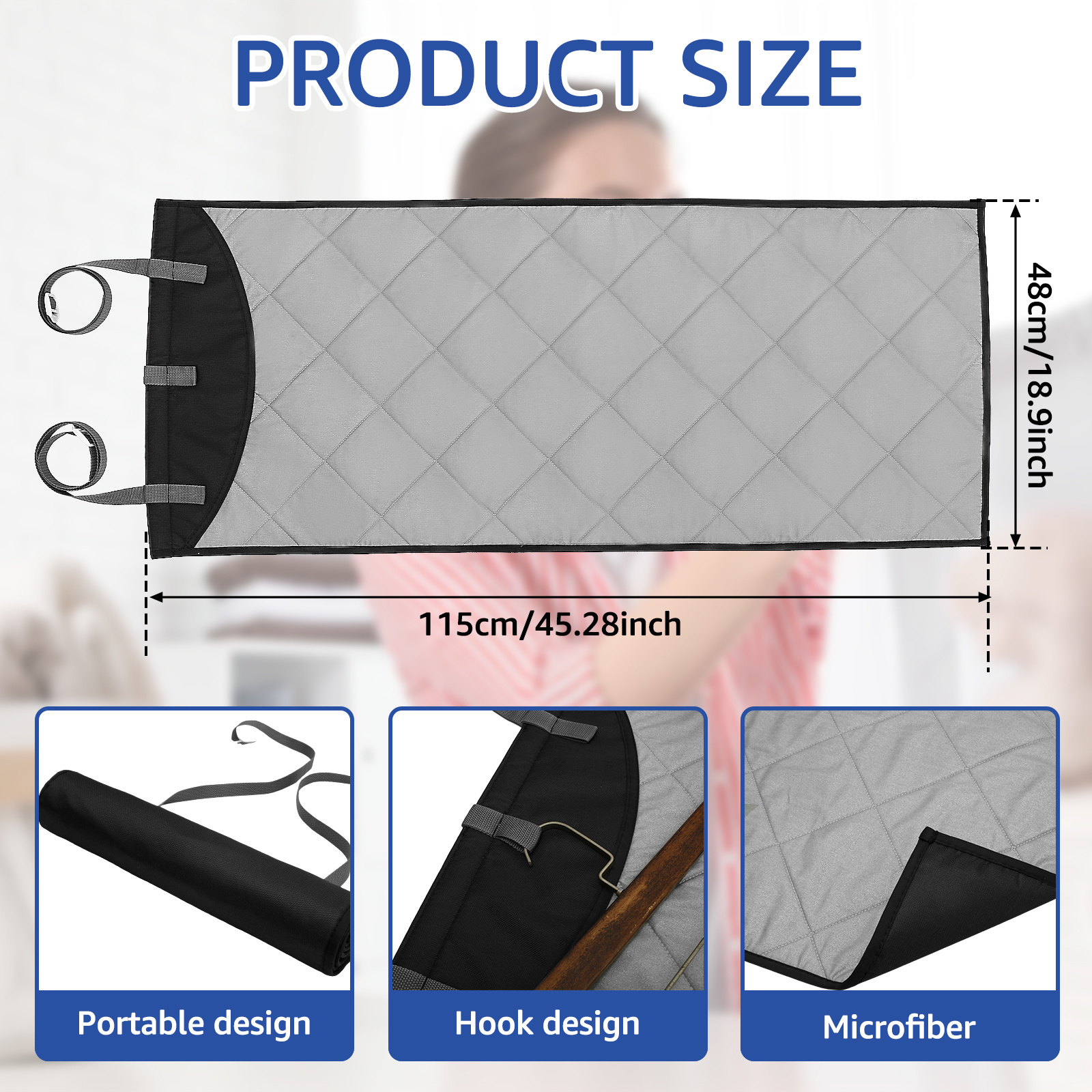 over the door   heat resistant over the door steam pad vertical hanging over door clothes steamer pad foldable over door clothes steamer pad portable for clothes steaming 45 27 18 89in clothes steamer door pad door press steamer pad over the details 0