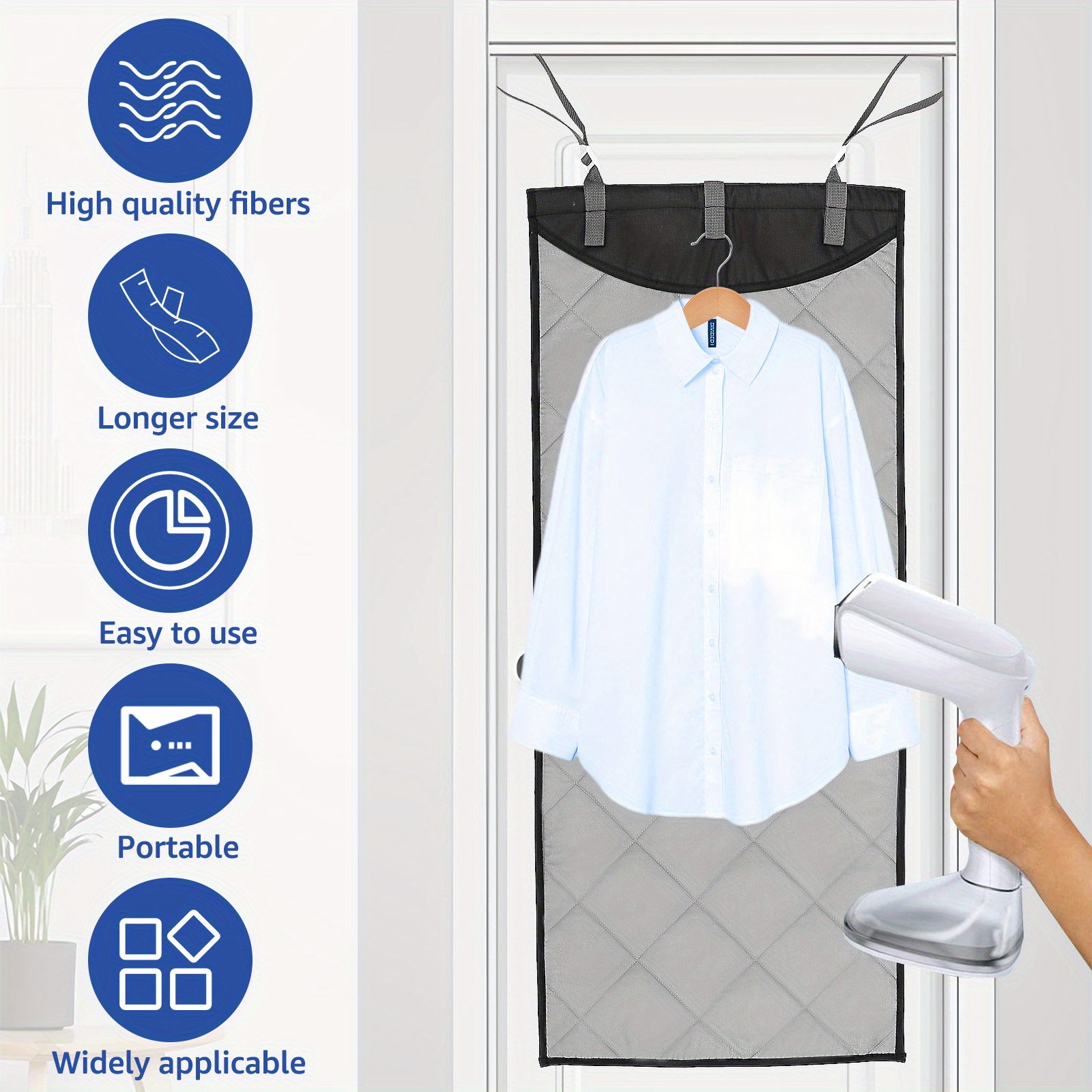 over the door   heat resistant over the door steam pad vertical hanging over door clothes steamer pad foldable over door clothes steamer pad portable for clothes steaming 45 27 18 89in clothes steamer door pad door press steamer pad over the details 1