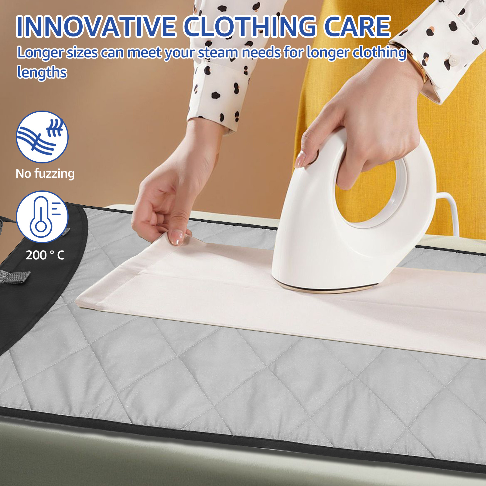 over the door   heat resistant over the door steam pad vertical hanging over door clothes steamer pad foldable over door clothes steamer pad portable for clothes steaming 45 27 18 89in clothes steamer door pad door press steamer pad over the details 3