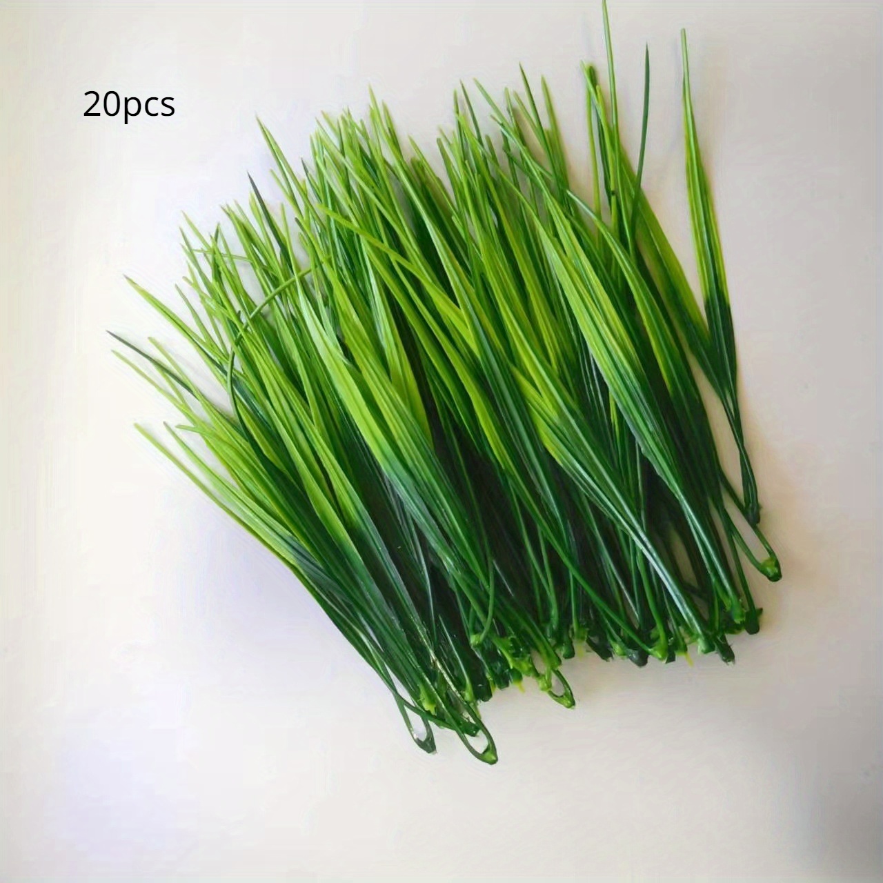 20pcs Artificial 2-fork Water Grass Spring Grass Plant Suitable For Garden Wall Decoration Aquarium Decoration Micro Landscape Water Grass Decoration