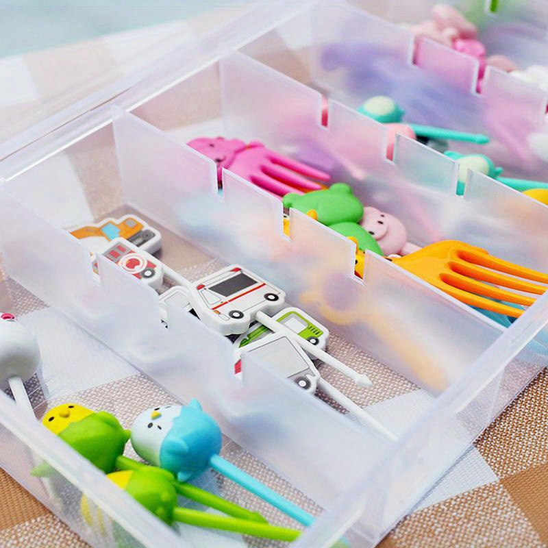 

1pc Storage Box - , 5.82*4.17*0.67in, Clear, Plastic, For /restaurants/offices, Organizer