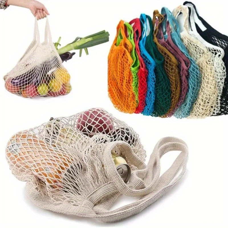 

Reusable Fruit And Vegetable Bags Washable Mesh Grocery Bags String Bags Net Shopping Bags Mesh Bags For Fruit Storage