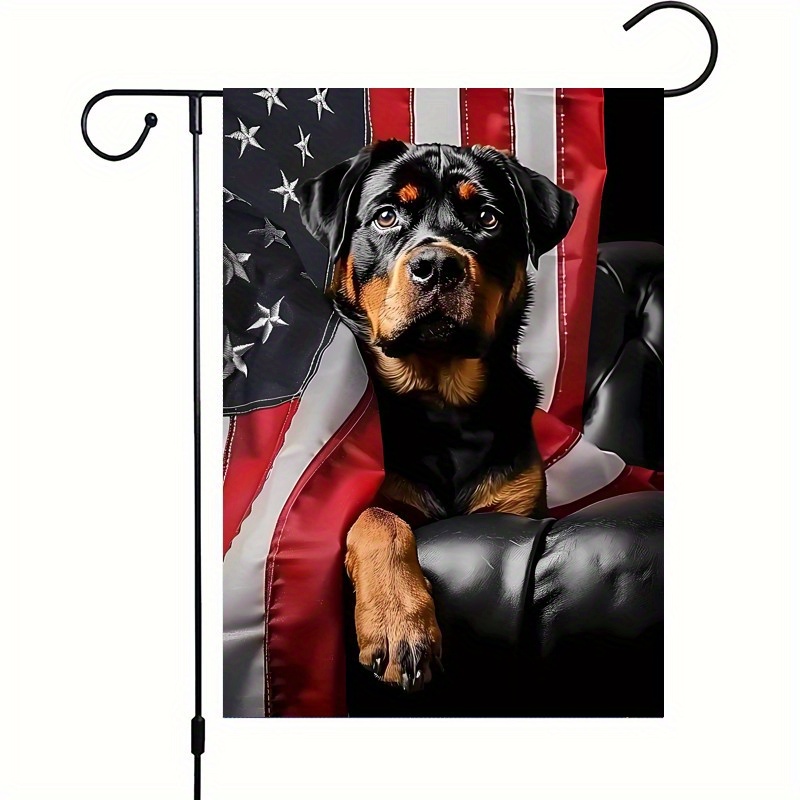 

: Double-sided American Flag Garden Decor, Durable Polyester, 12.5x18.8 Inch - Perfect For Dog Garden Decor Outdoor Dog Garden Decor