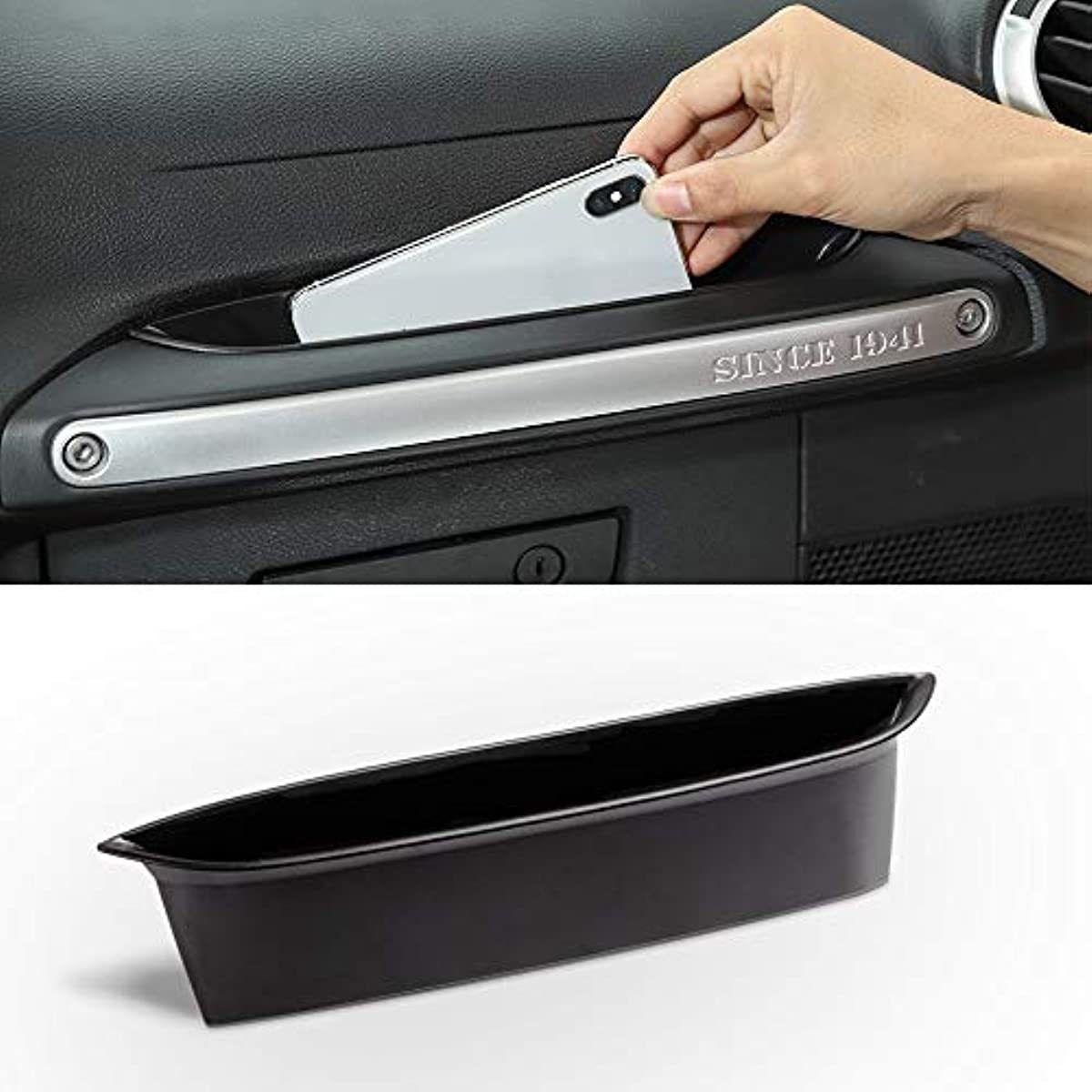 

For Jeep Wrangler Jk Jku 2011-2018 Interior Accessory Organizer, Plastic Console Pocket Tray For 2/4 Door Models