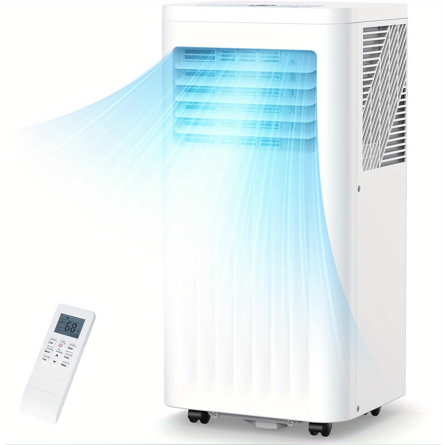 TEMU 8000 Btu (5000 Btu ) Portable Air Conditioners Up To 350 , With Remote, Built-in Cool, Dehumidifier, Fan, Sleep , Room Air Conditioners With Led