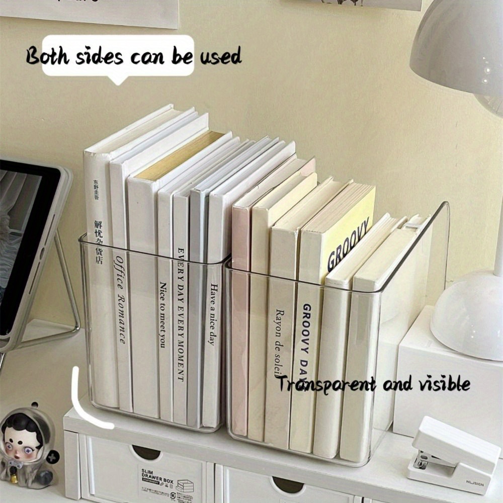 DAJAVE Confezione da 6 supporti per libri in acrilico, in acrilico trasparente, supporto per tablet per la visualizzazione di immagini, libri