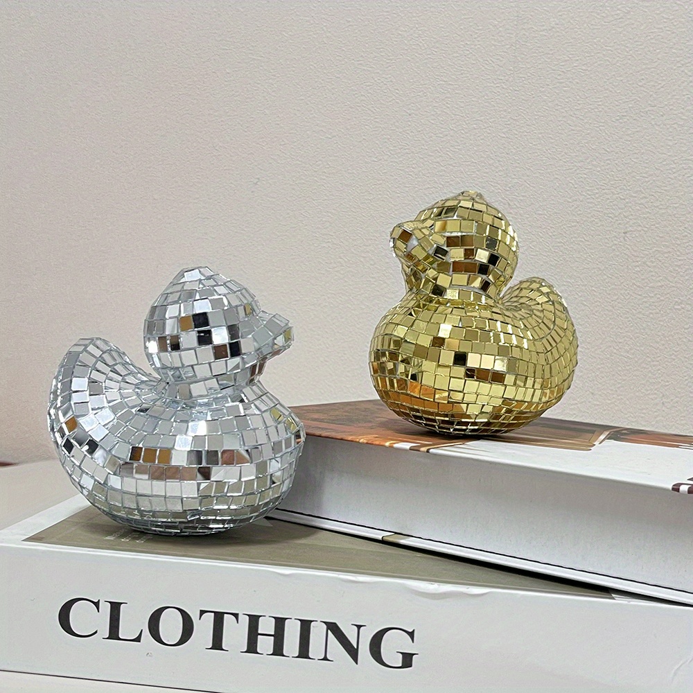 

1pc Trendy Glass Mirror Ornament - Novelty Animal Party Decor, Versatile Tabletop Display