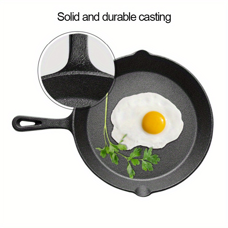 

3-piece Cast Set - Mini, Non-stick, Uncoated Frying Pans For Eggs & More - Perfect For Home Cooking