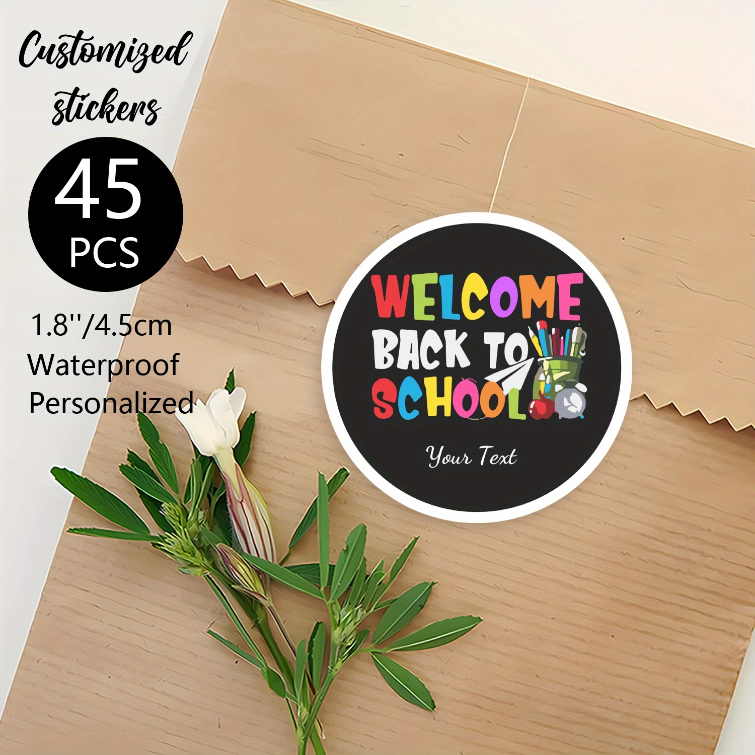 

45pcs Personalized Back-to-school Stickers, Perfect For Decorating Laptops, Diaries, Water Bottles, And More. Ideal For Game Classroom Rewards And Student Gifts.
