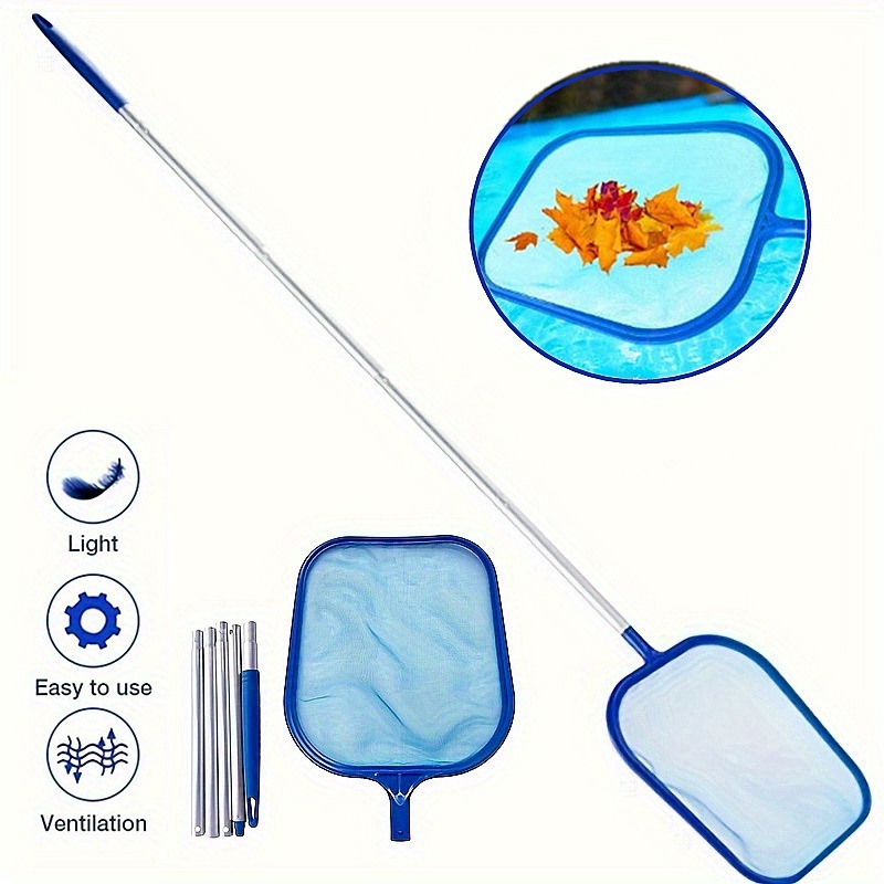 

Leaf Skimmer With Telescopic Pole 48-122cm - Lightweight, Swimming Pool Net For Effortless Removal