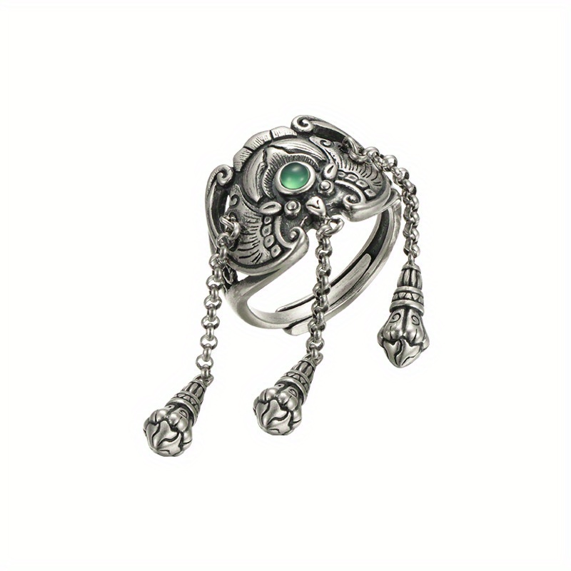 

New Vintage Women's Ring With Tassel Ring Classical Ethnic Style Adjustable Ring Party Holiday Gift