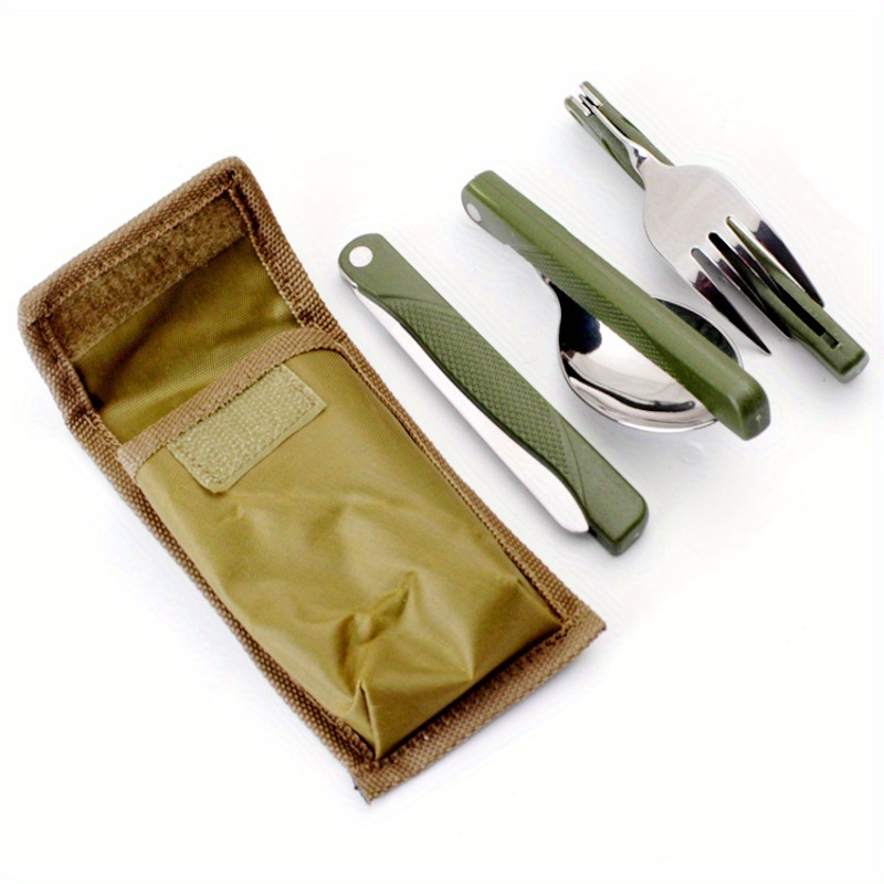 stainless steel multifunctional cutlery set for outdoor activities foldable   and knife for picnic camping hiking and traveling Product details 2