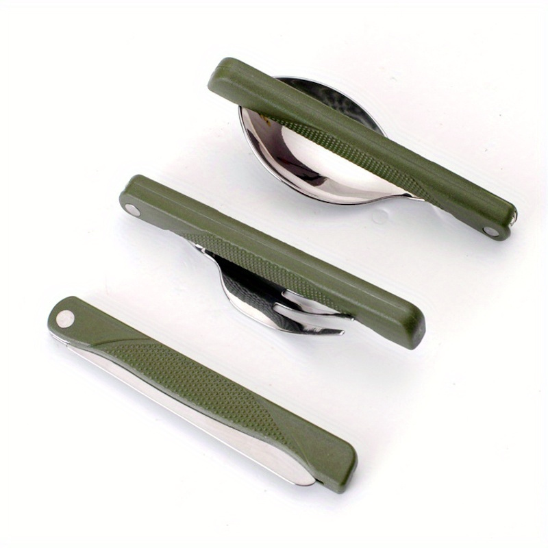 stainless steel multifunctional cutlery set for outdoor activities foldable   and knife for picnic camping hiking and traveling Product details 4
