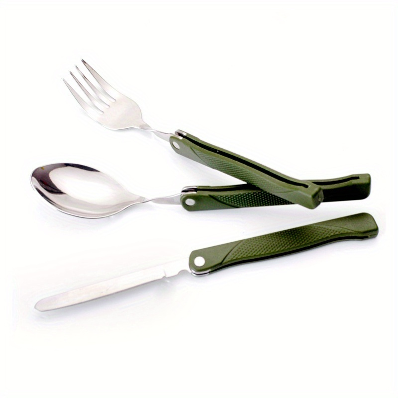 stainless steel multifunctional cutlery set for outdoor activities foldable   and knife for picnic camping hiking and traveling Product details 5