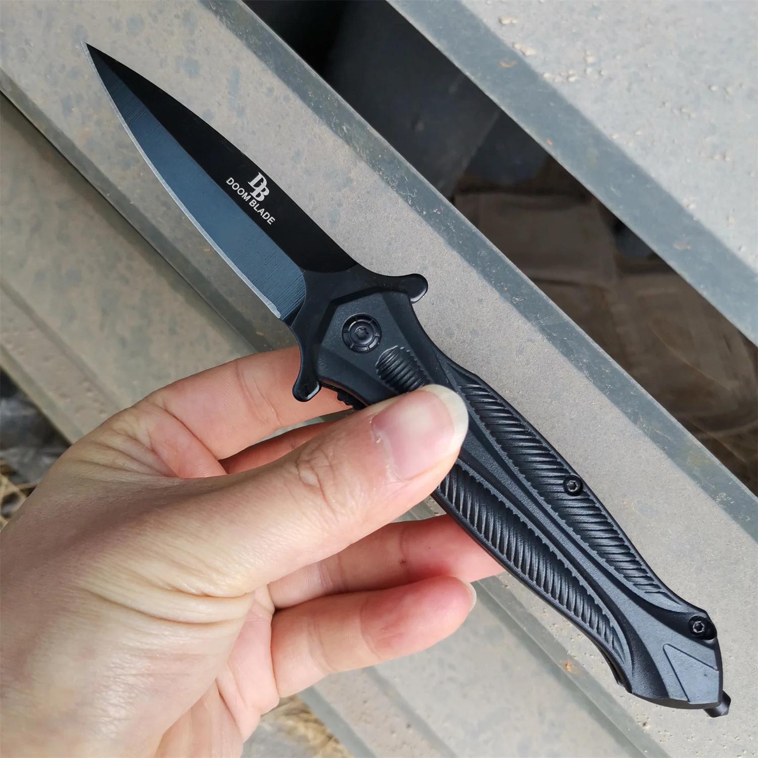 

215mm High Carbon S.s. With A Clip Point Blade And Textured Abs Handle For Outdoor, Tactical, Survival And Edc