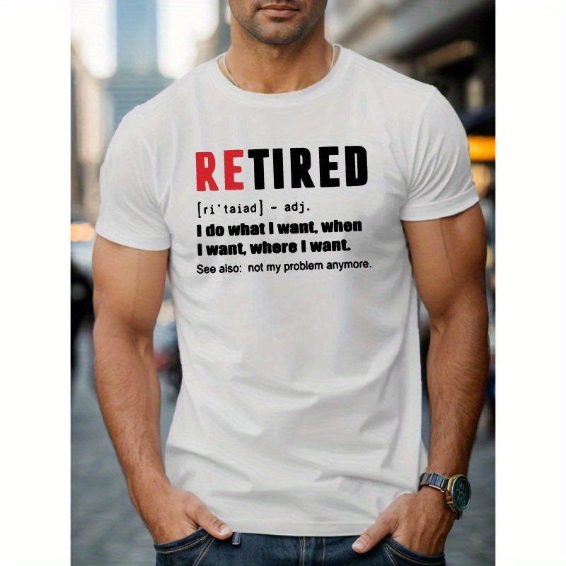 

Retired Men's Short Sleeve T-shirt Summer T-shirt Top