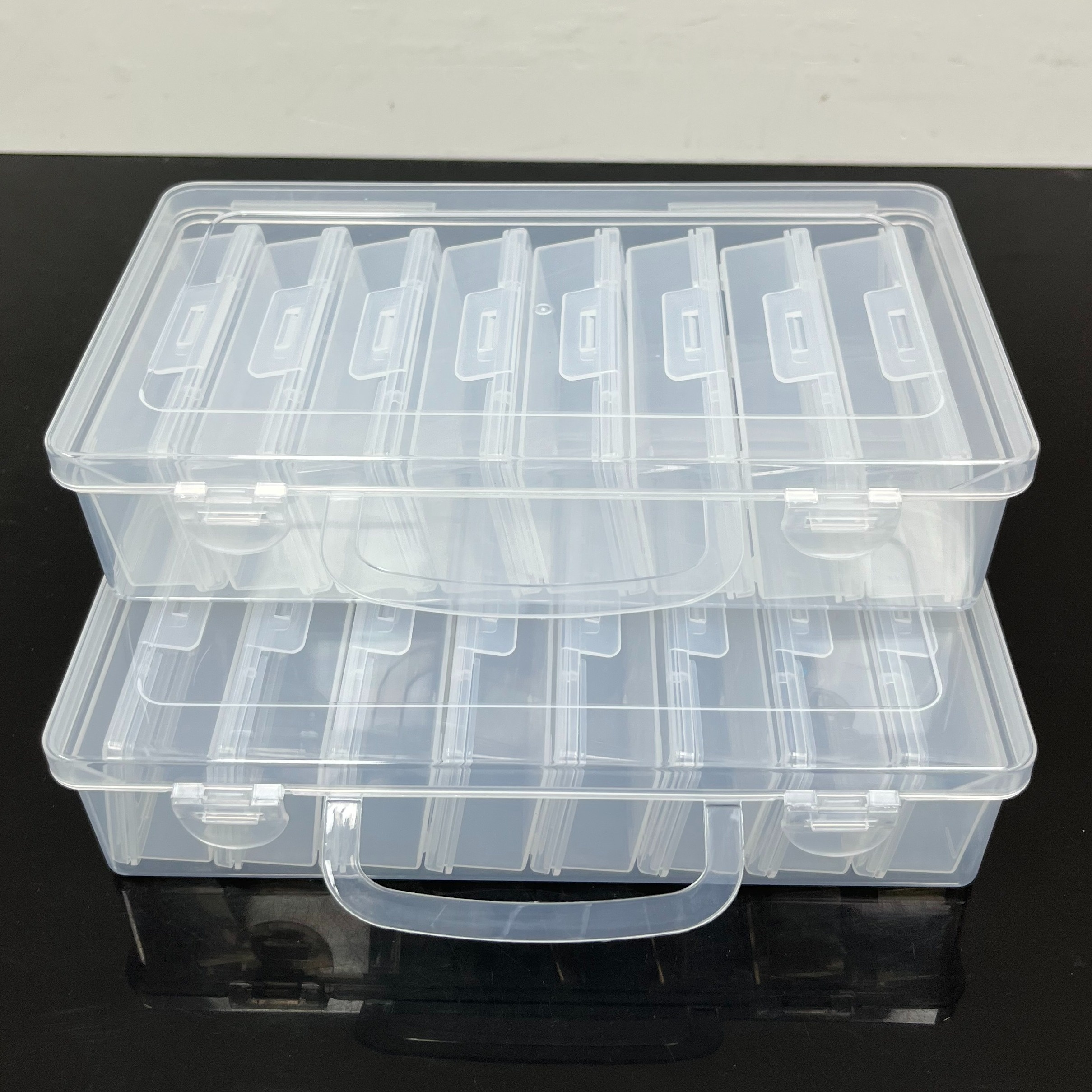 TEMU 8pcs Clear Plastic Storage Box Set For And School Supplies - For Stationery, & Stickers