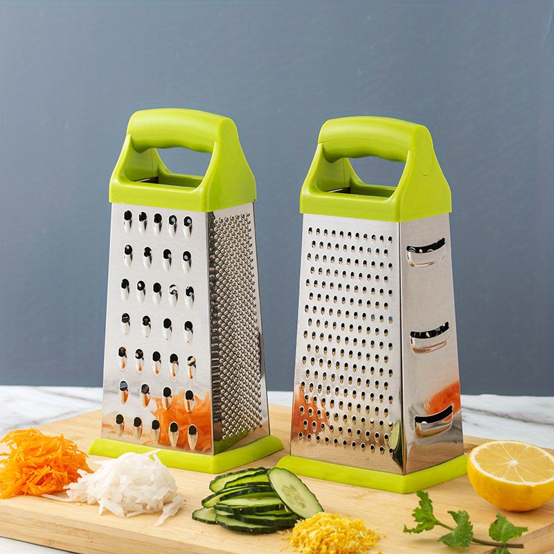 

Stainless Steel 4-sided Box Grater, Manual Handheld Vegetable Slicer , Multi-purpose Kitchen Cheese Grater For Fruit And Vegetables