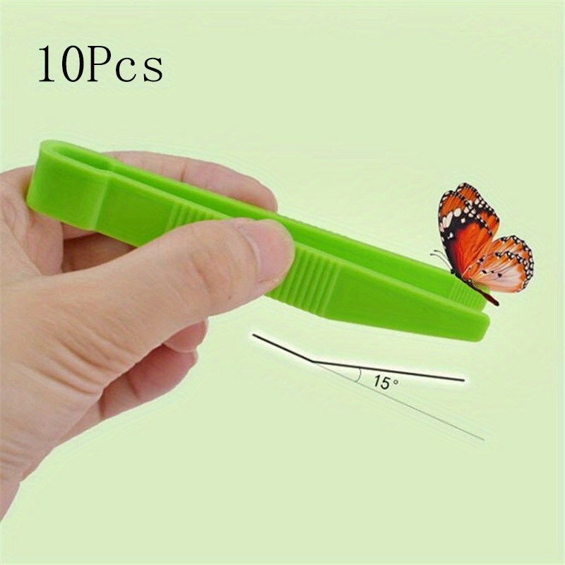 

10pcs Durable Plastic Clip Tweezers Fine For Toddler Learning Toys Outdoor Adventure Gear, Classroom Rewards (random)